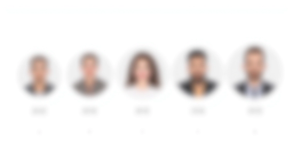 Vizuální srovnání pěti různých velikostí avatarů vedle sebe s měřítkem v pixelech